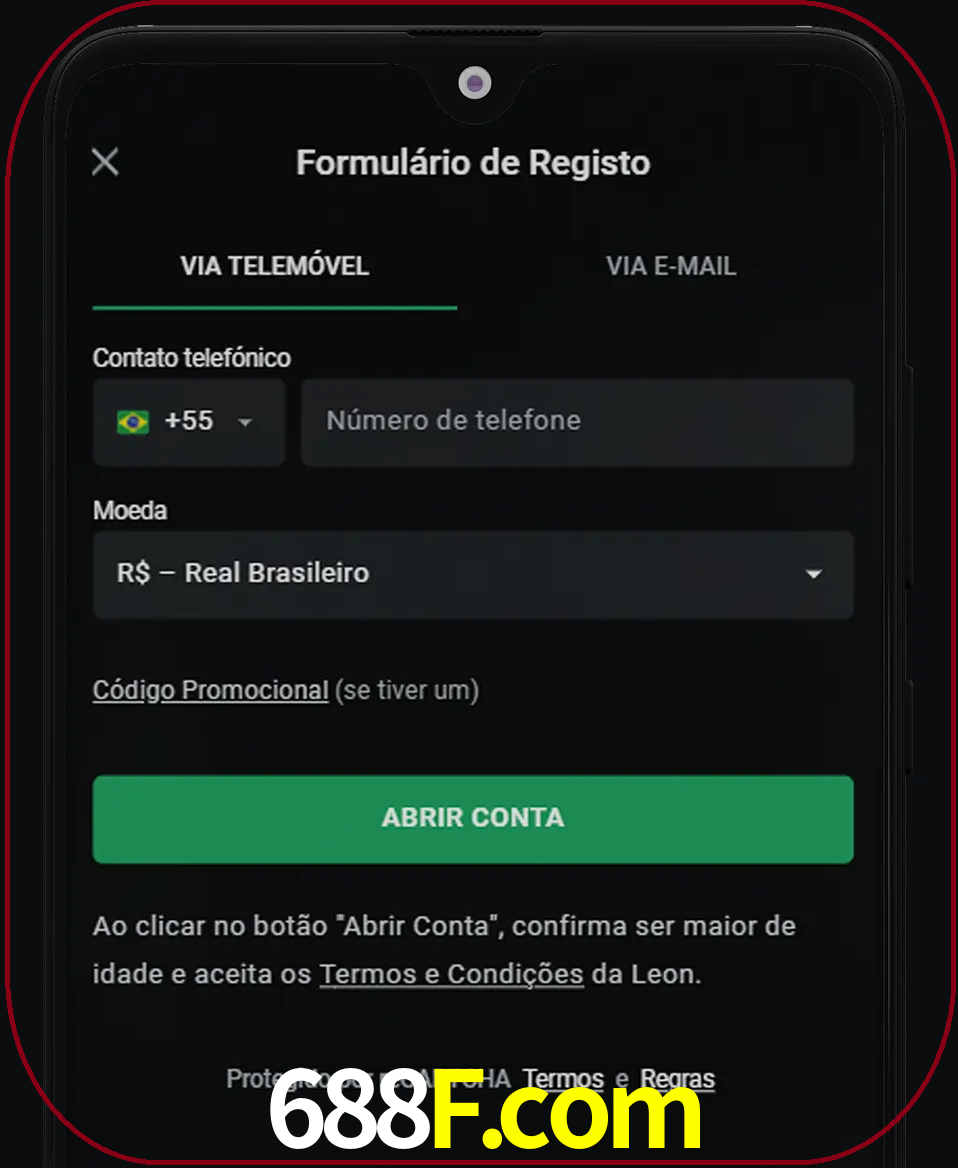 Abra o aplicativo e inicie o processo de registro.