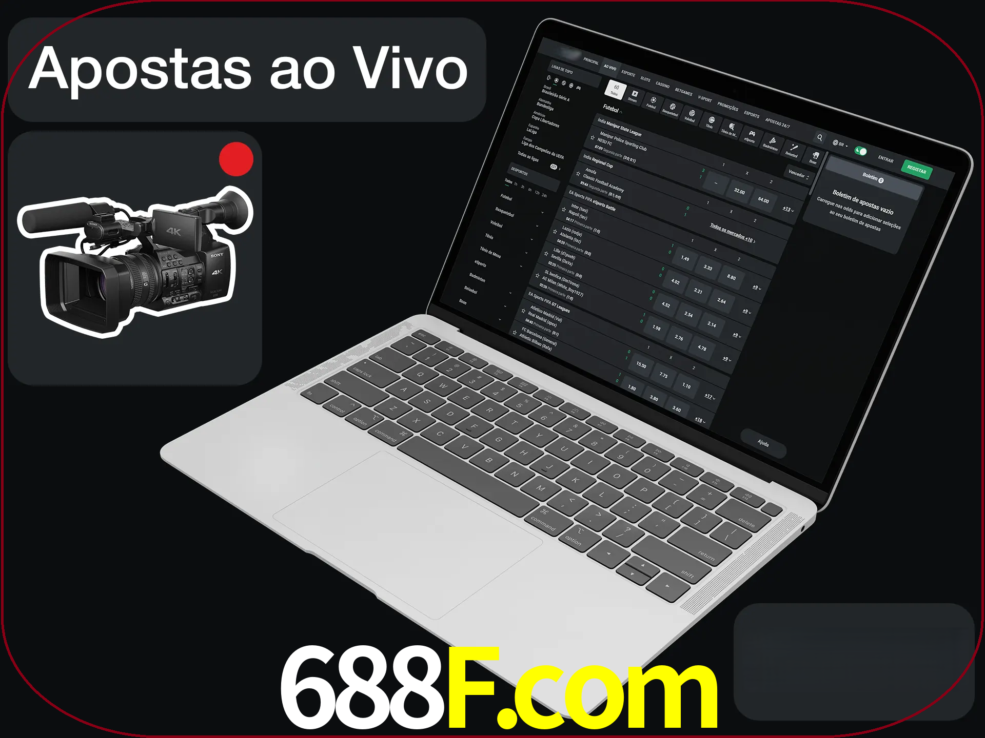 Aposte em formato ao vivo em nosso site.